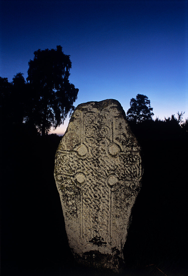 Celtic cross standing stone