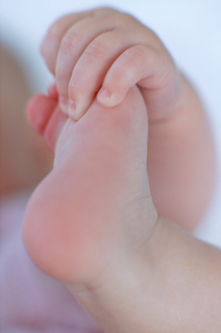 Baby's foot and hand