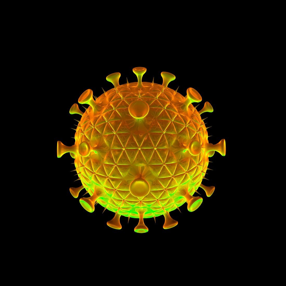 HIV virus particle,artwork
