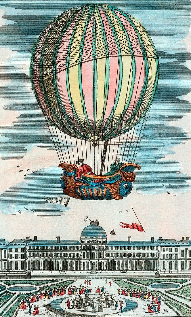 First hydrogen balloon flight,1783