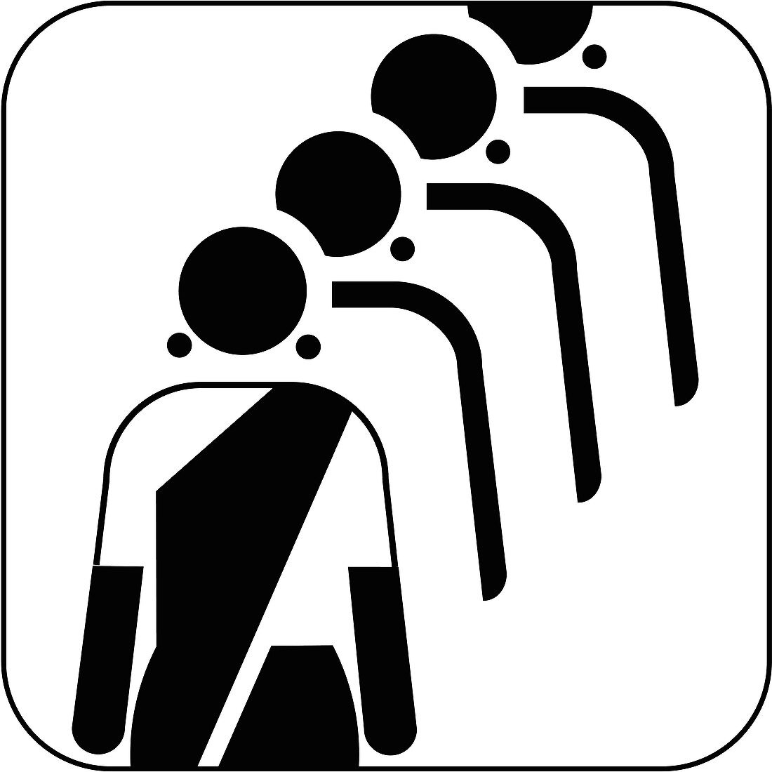 Female queue symbol,artwork