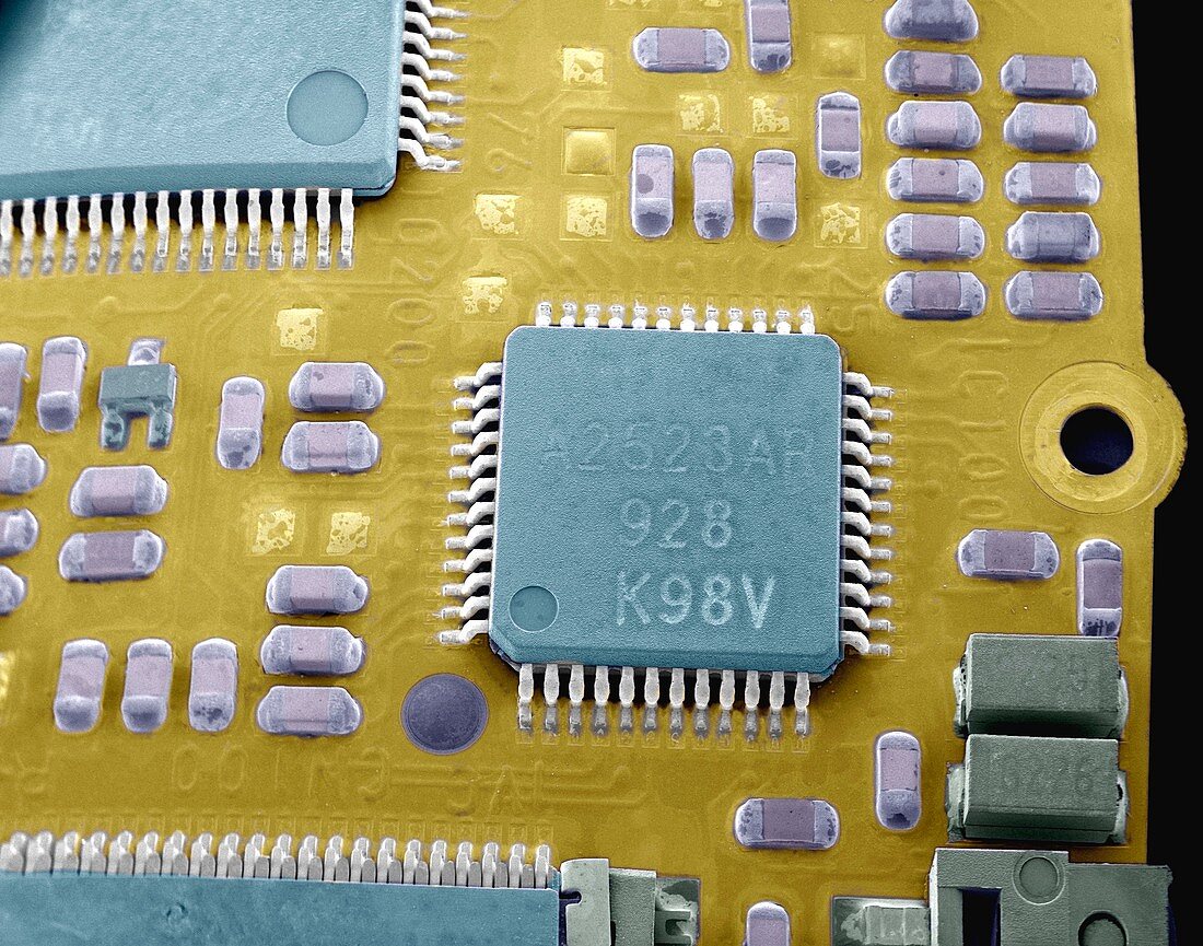 Circuit board microchip,SEM