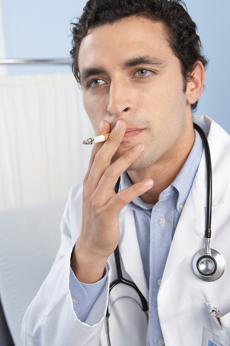 Doctor smoking