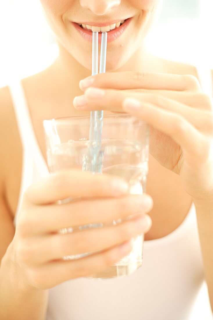 Woman drinking water