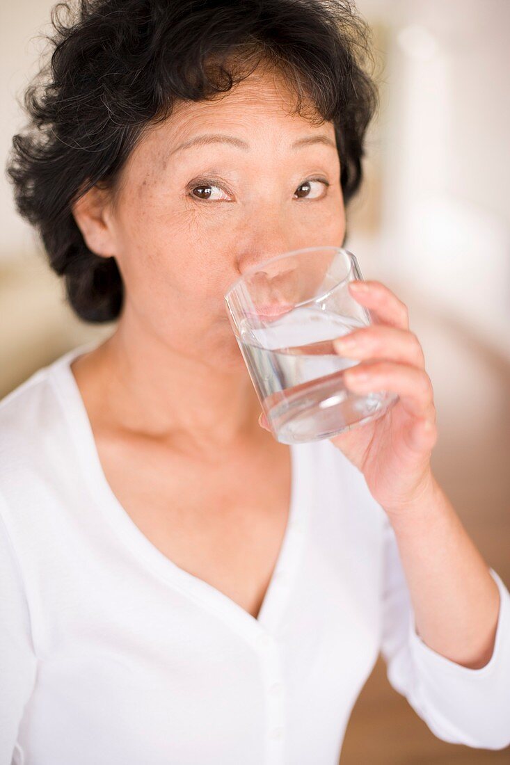 Woman drinking water