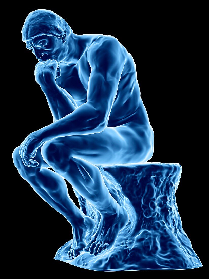 Man thinking,artwork