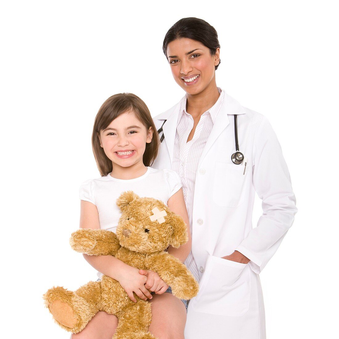 Paediatric doctor and patient