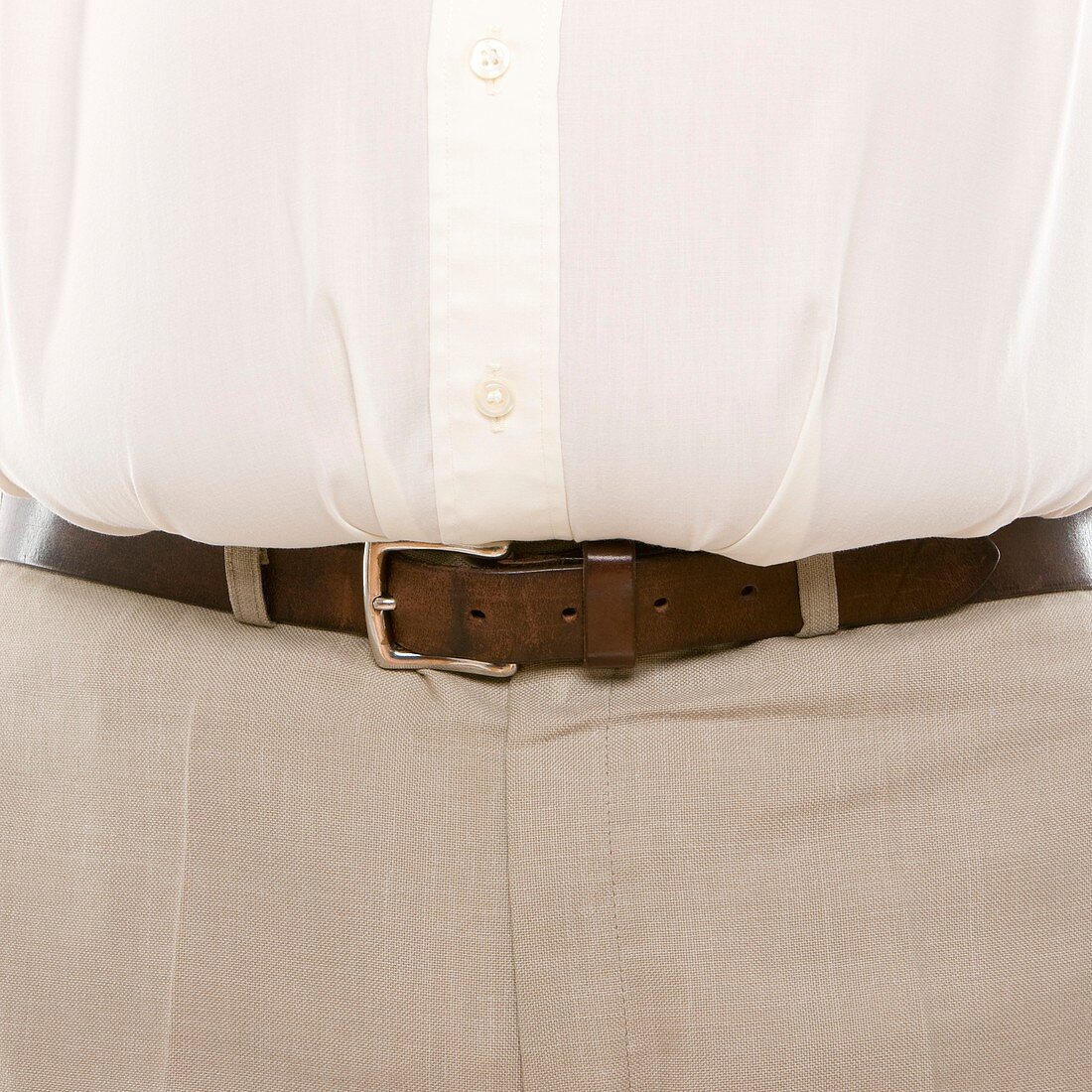 Overweight man's waist