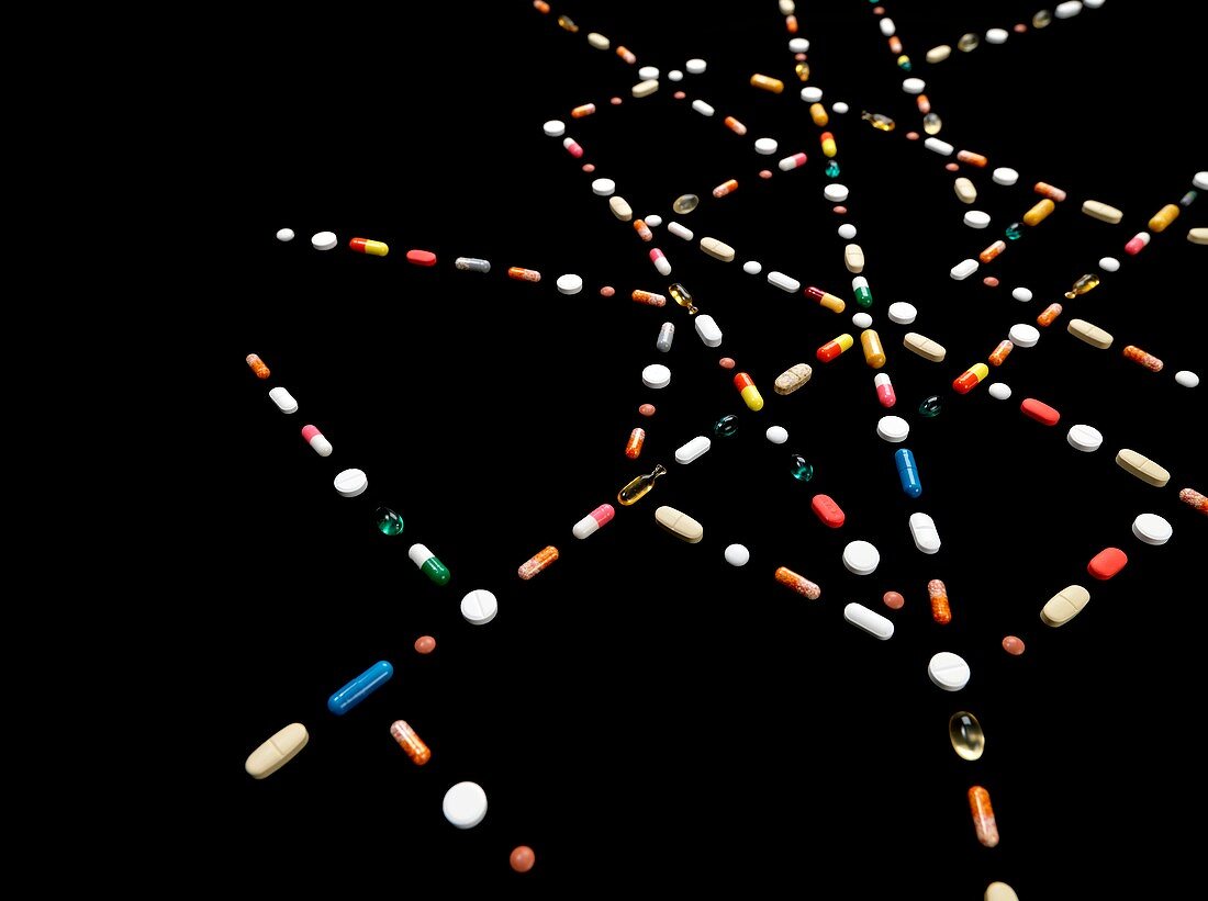 Web of pills