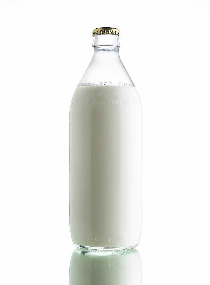 Bottle of sterilised milk