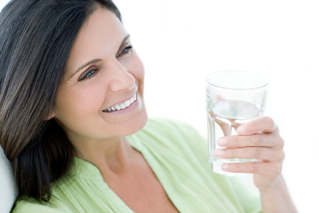 Woman drinking water