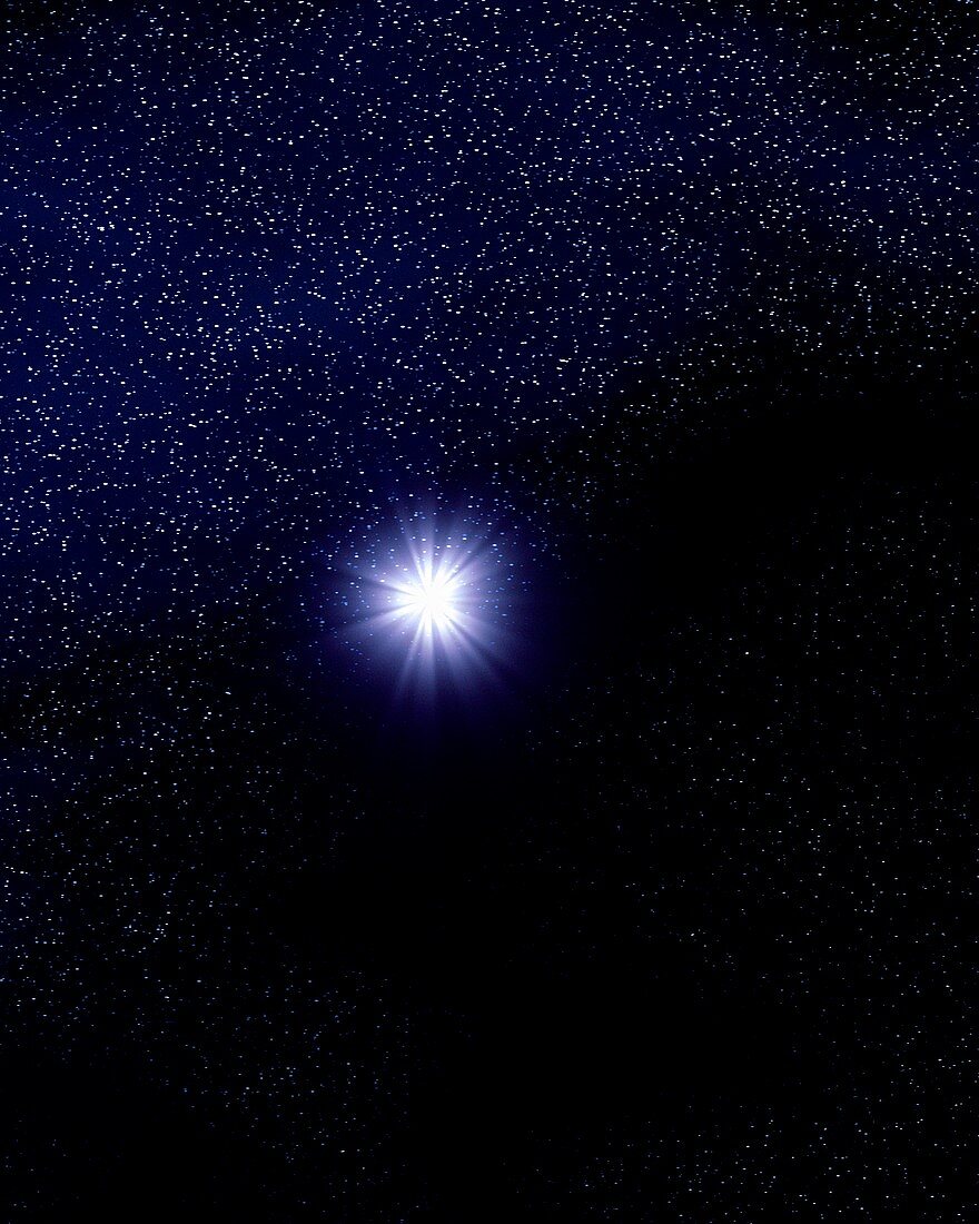 Blue supergiant star,artwork