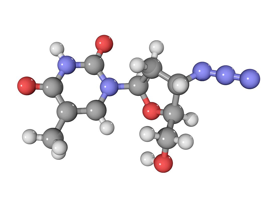 AZT antiretroviral drug molecule
