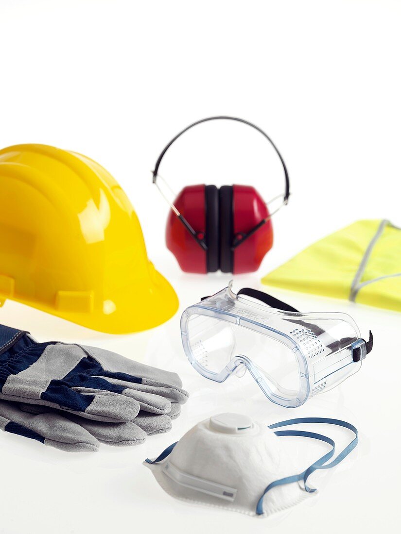 Construction worker's safety equipment
