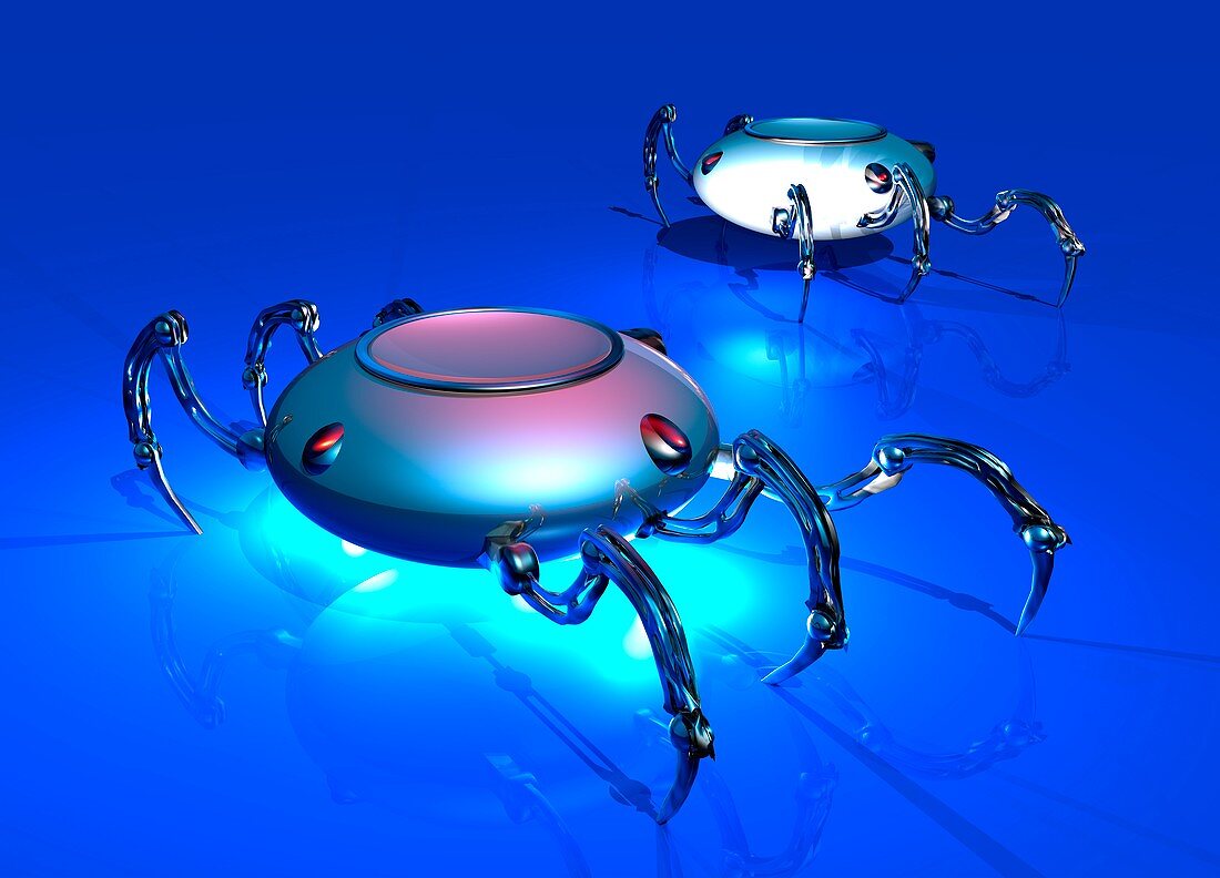 Nanorobots,conceptual artwork
