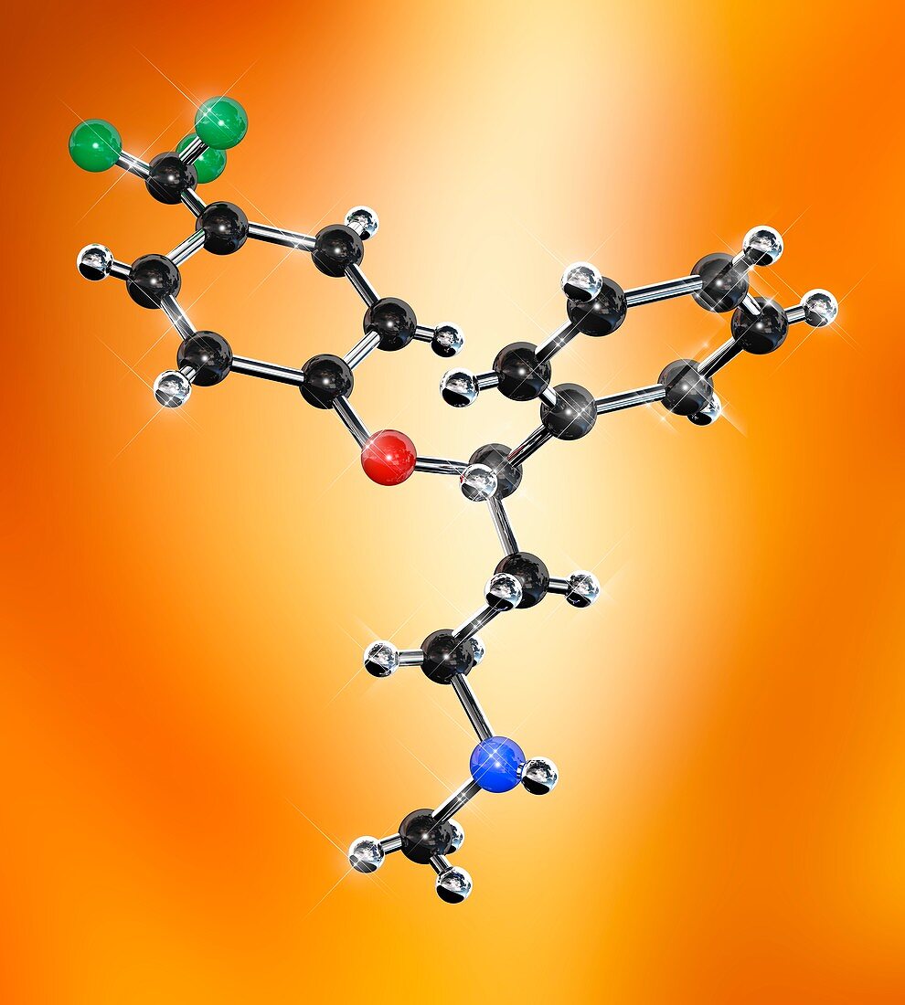 Prozac antidepressant molecule