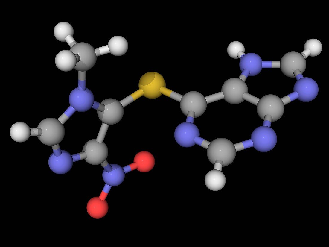 Azathioprine drug molecule
