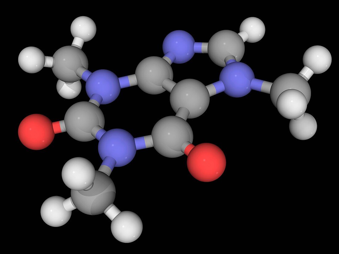 Caffeine drug molecule
