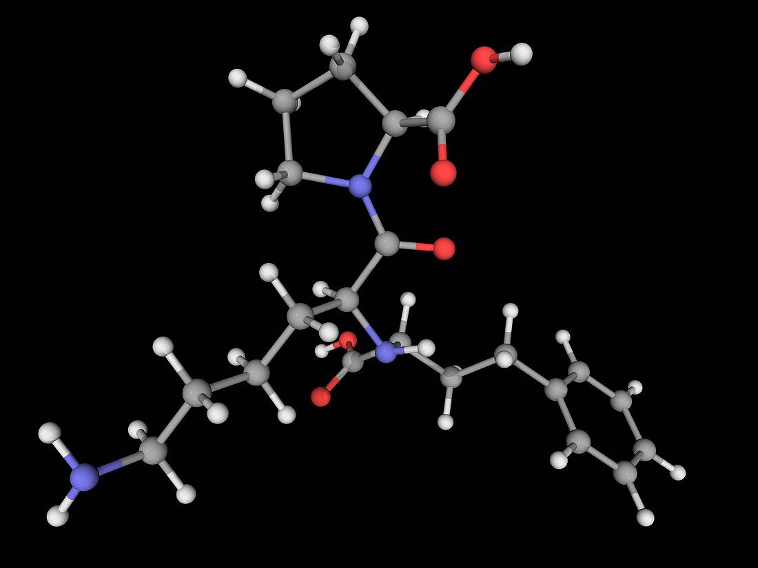 Lisinopril drug molecule