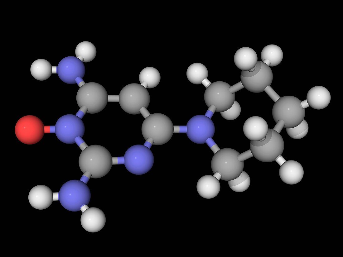 Minoxidil drug molecule