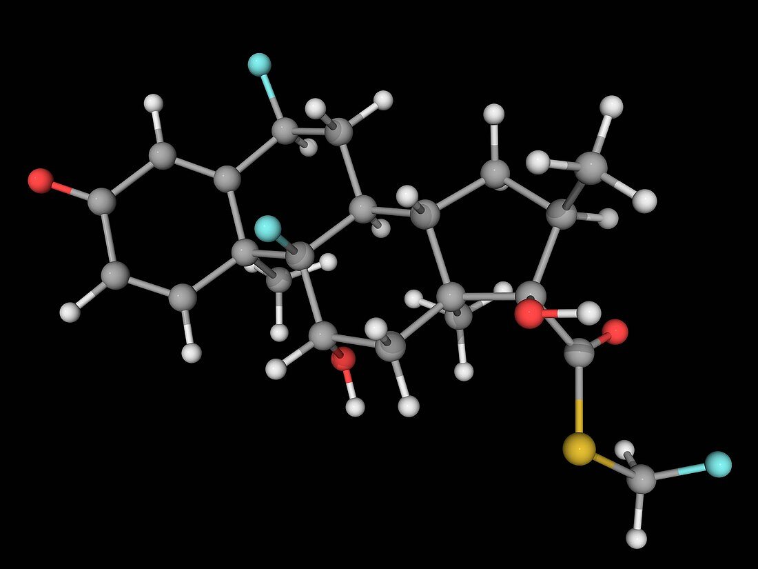 Fluticasone hormone molecule