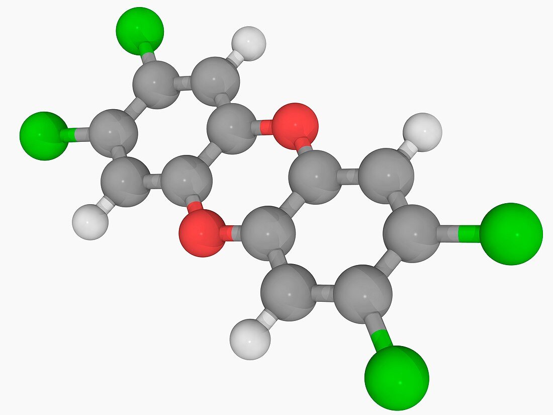 Dioxin TCDD molecule