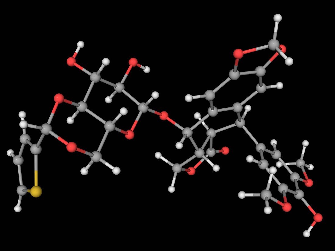 Teniposide drug molecule