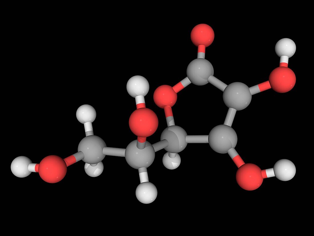 Vitamin C ascorbic acid molecule