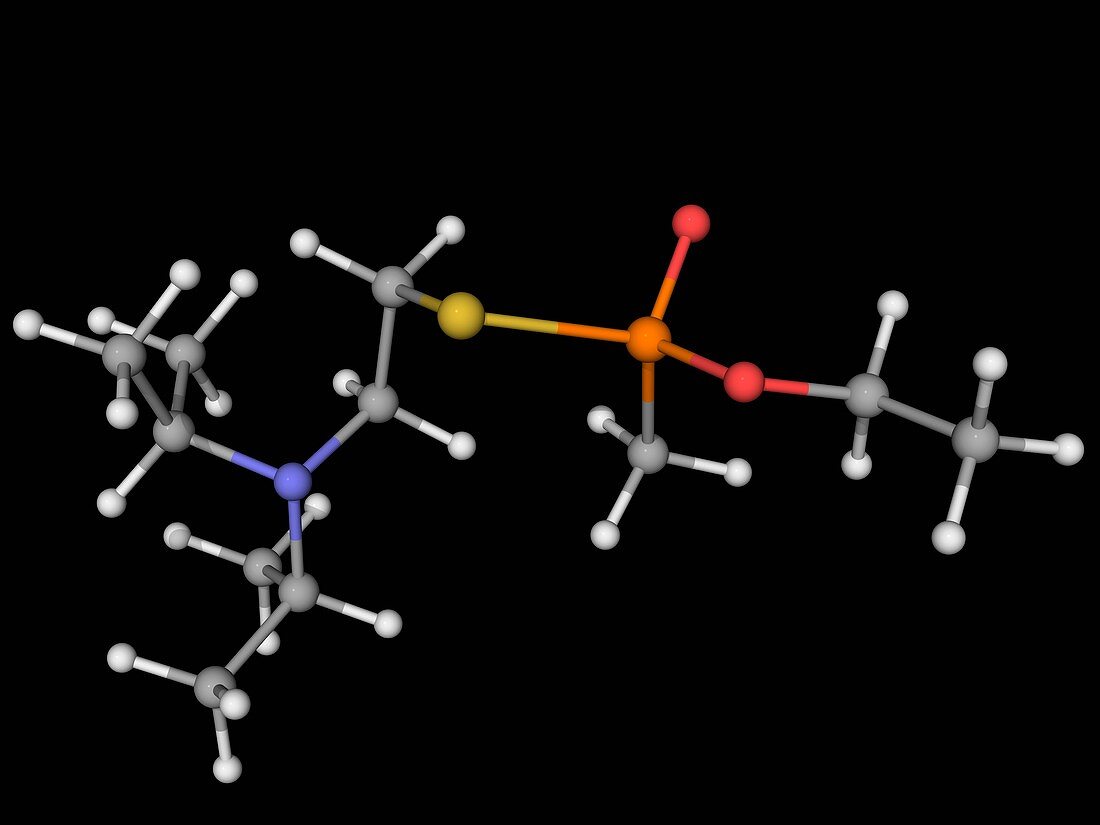 VX nerve agent molecule
