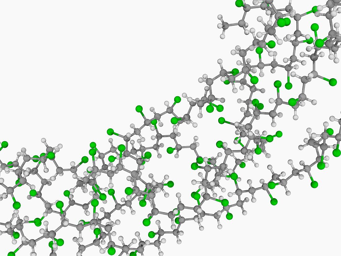 Polyvinyl chloride PVC molecule