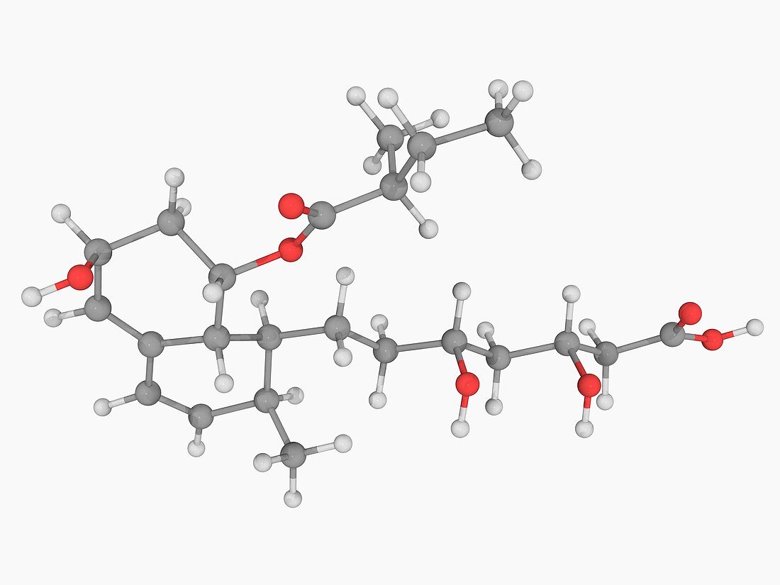 Pravastatin drug molecule