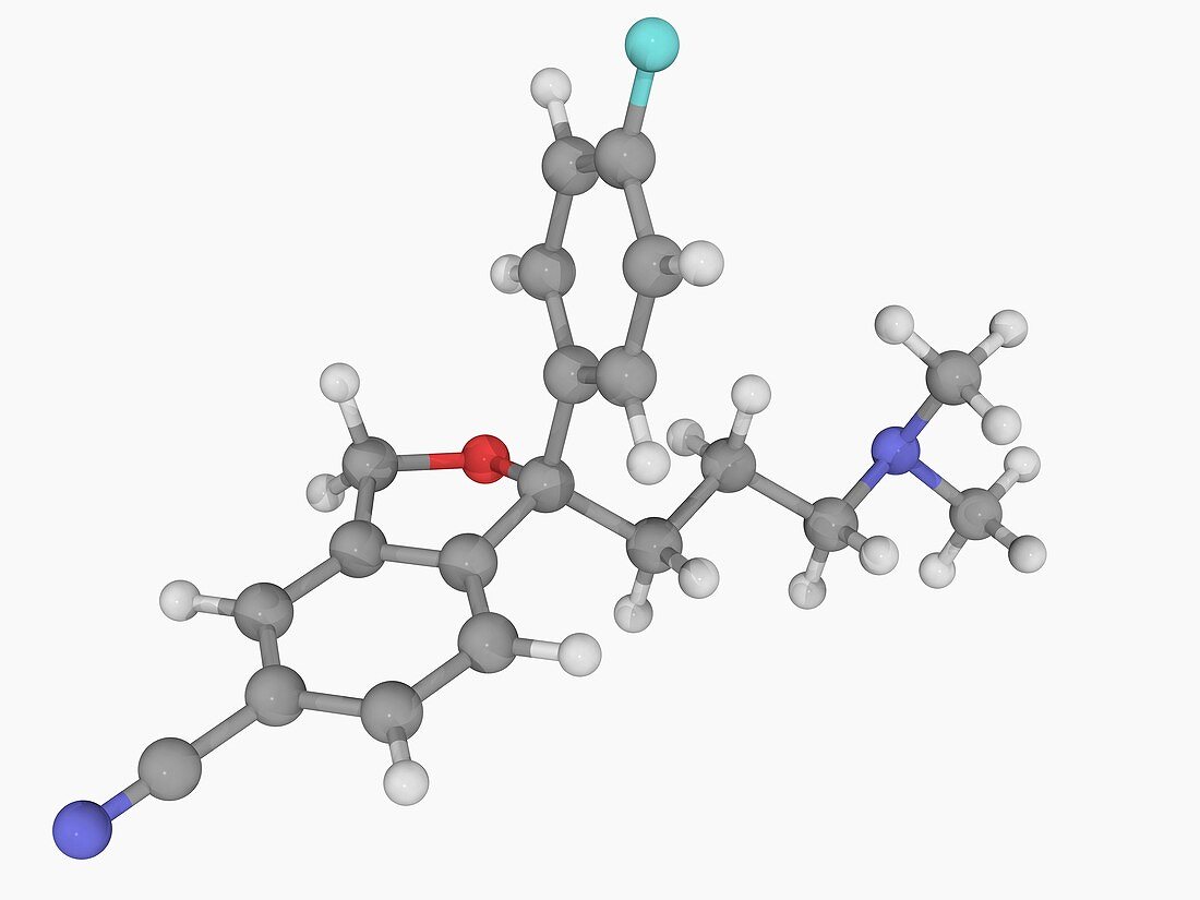 Escitalopram drug molecule