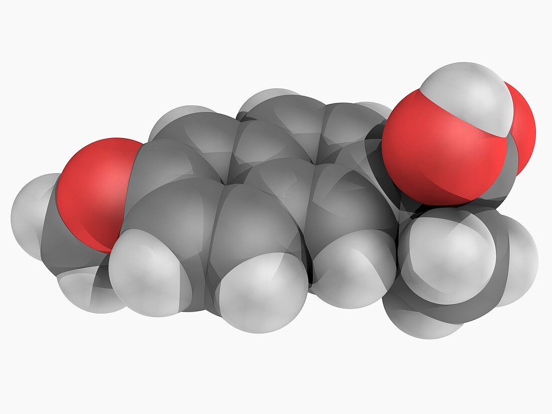 Naproxen drug molecule