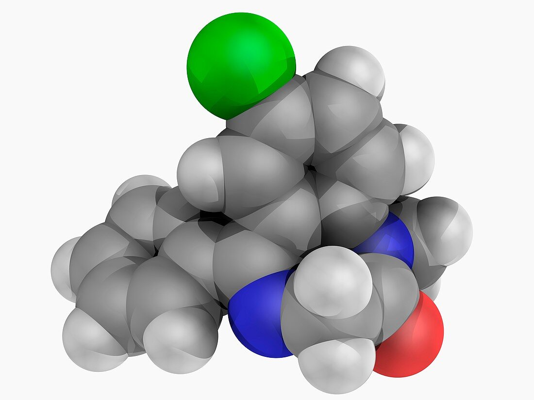 Diazepam drug molecule