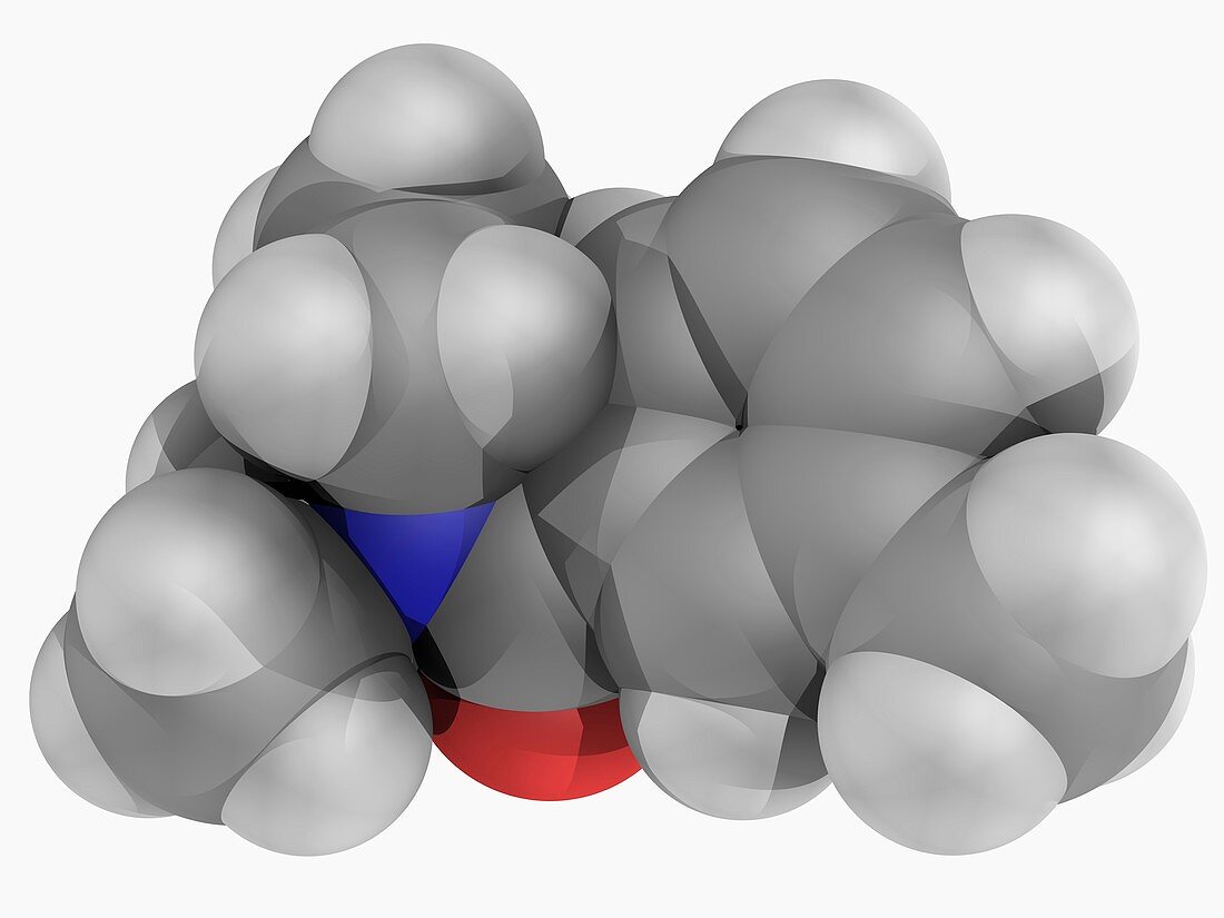 Diethyltoluamide DEET molecule