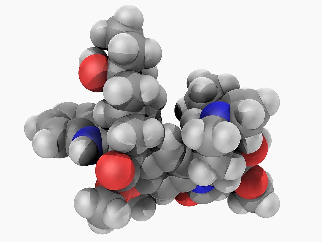Vincristine drug molecule