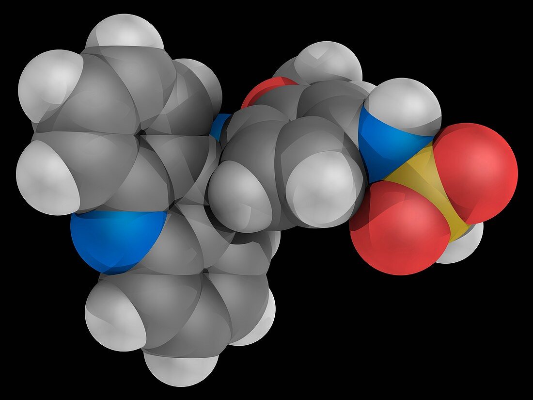 Amsacrine drug molecule