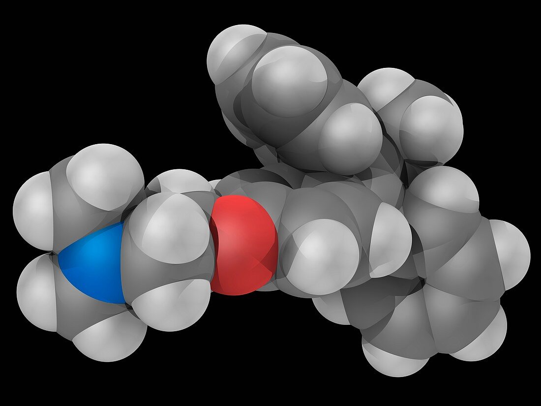 Tamoxifen drug molecule