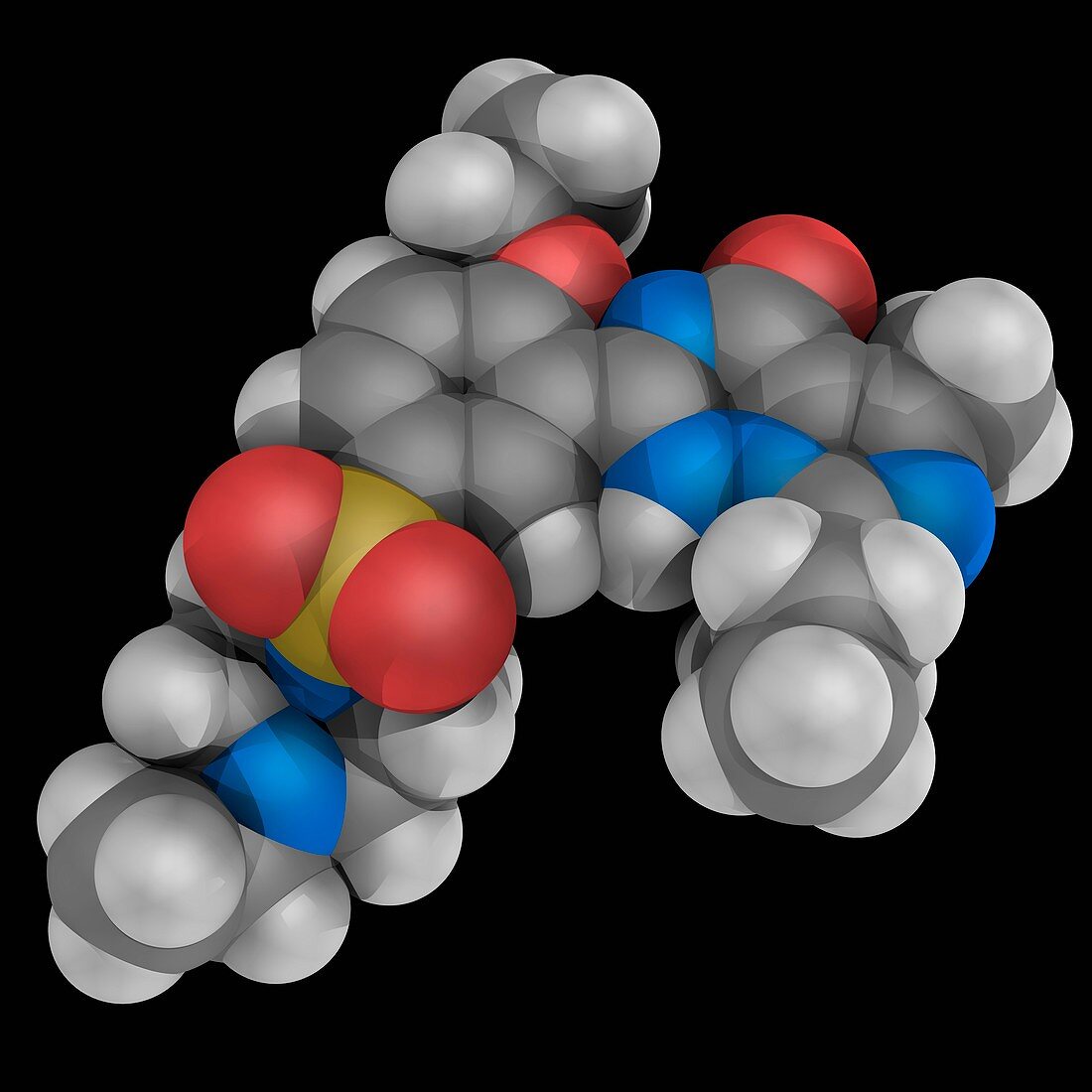 Vardenafil drug molecule