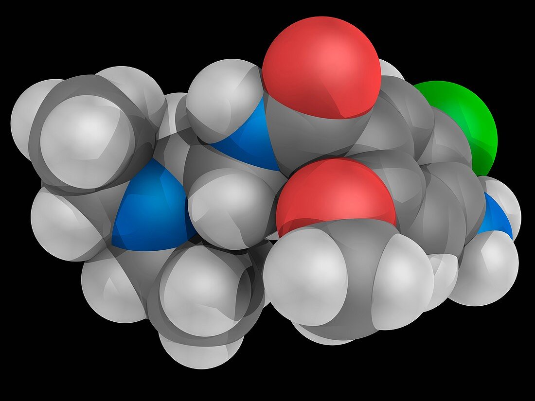 Metoclopramide drug molecule