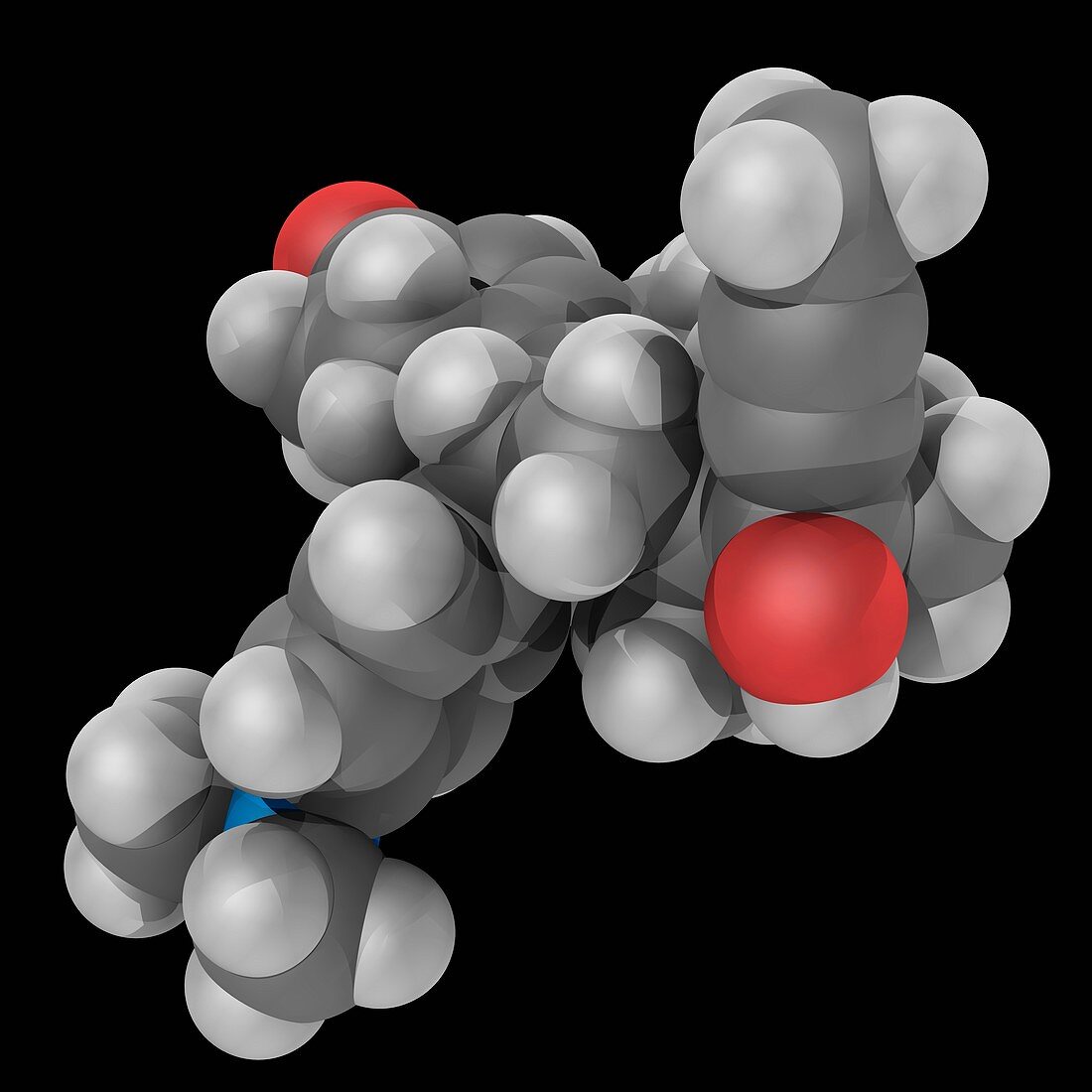 Mifepristone drug molecule