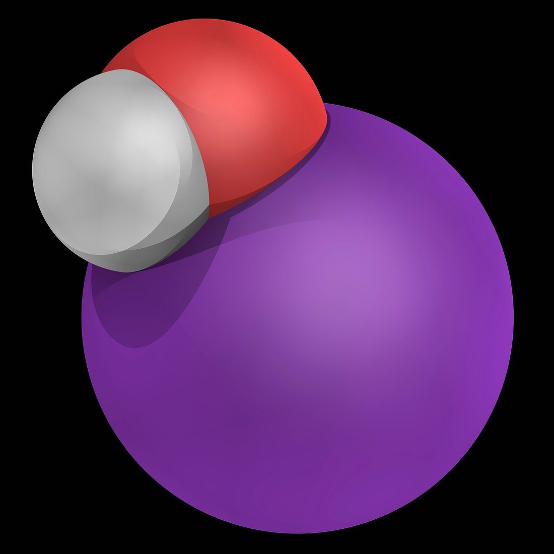 Potassium hydroxide molecule