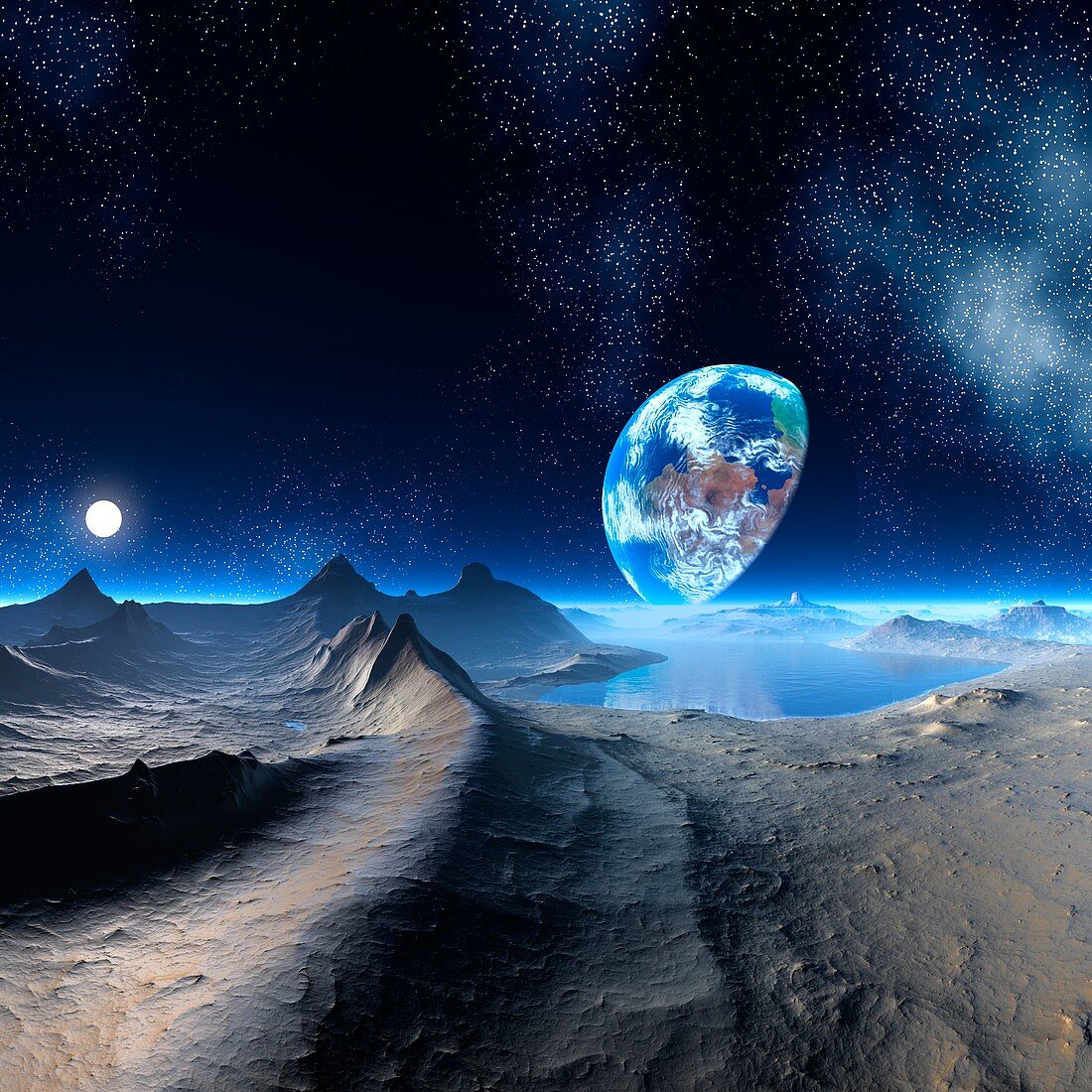 Earth-like alien planet,artwork