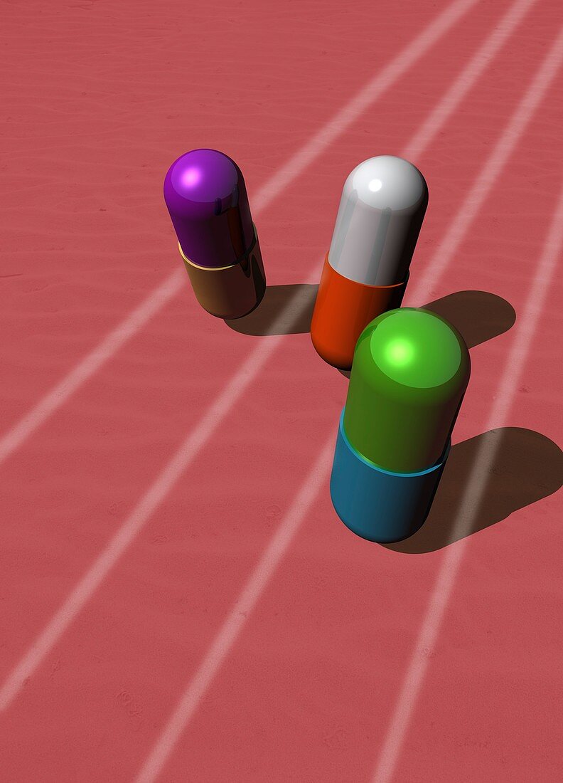 Drugs in sport,conceptual artwork