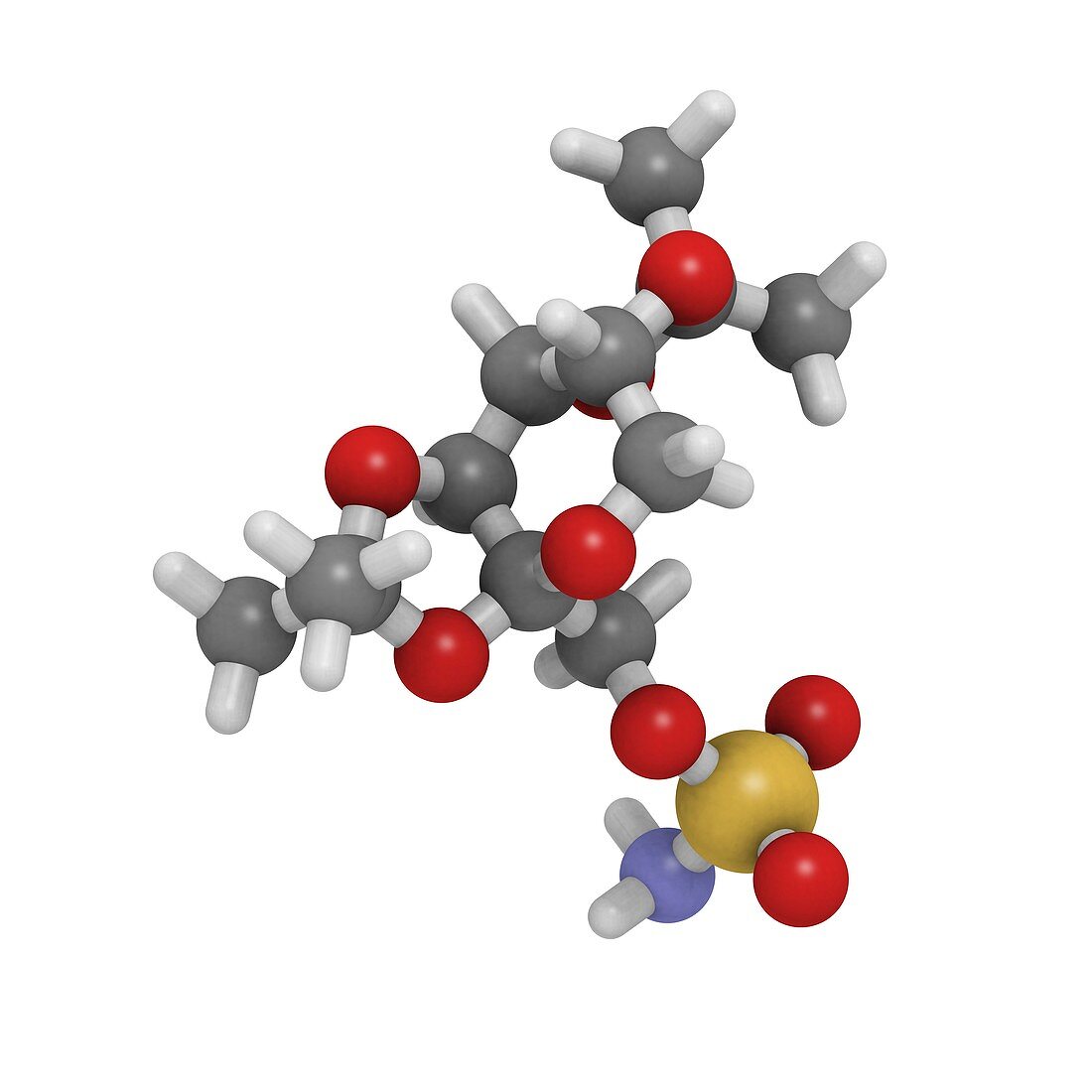 Topiramate antiepileptic drug molecule
