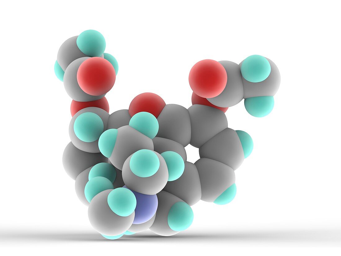 Heroin drug molecule