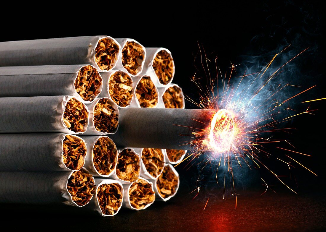 Dangers of smoking,conceptual image