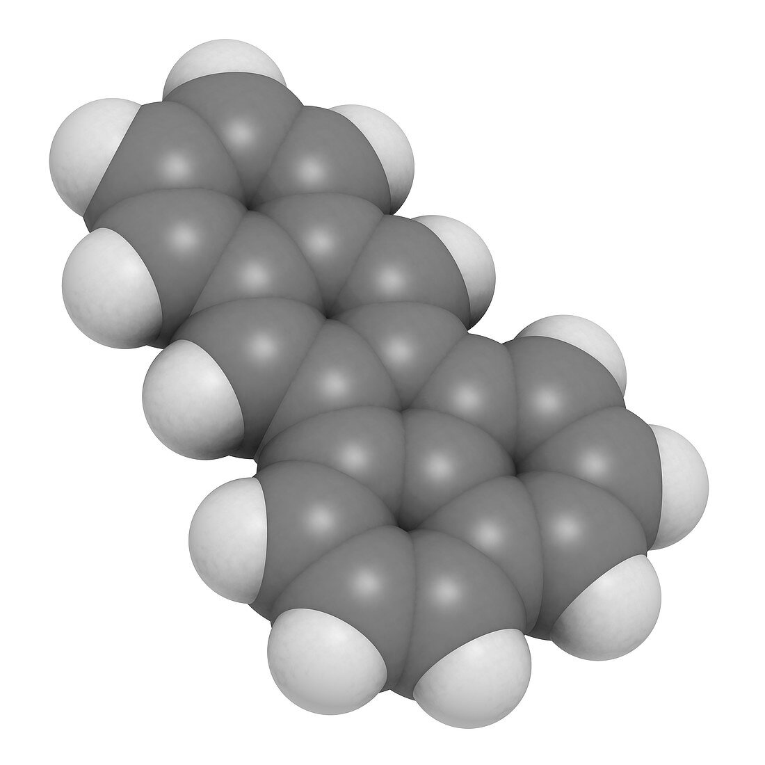 Benzofluoranthene,molecular model