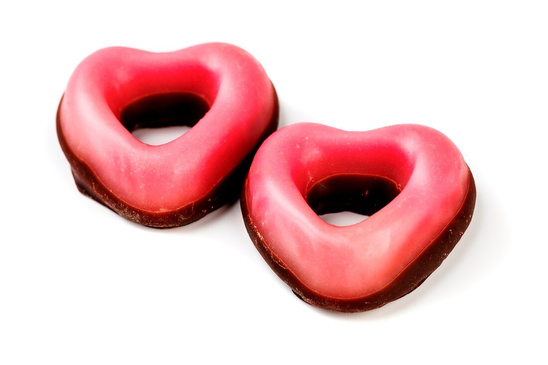 Heart-shaped cakes