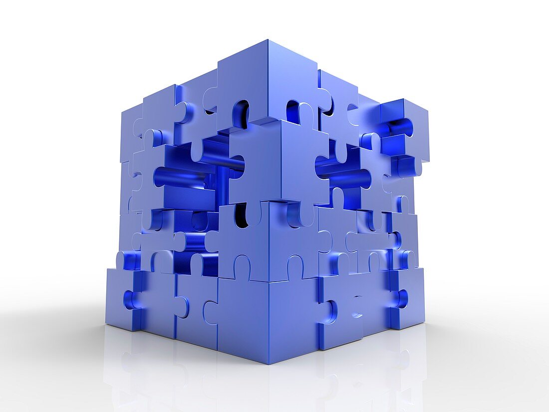 Jigsaw puzzle cube,artwork